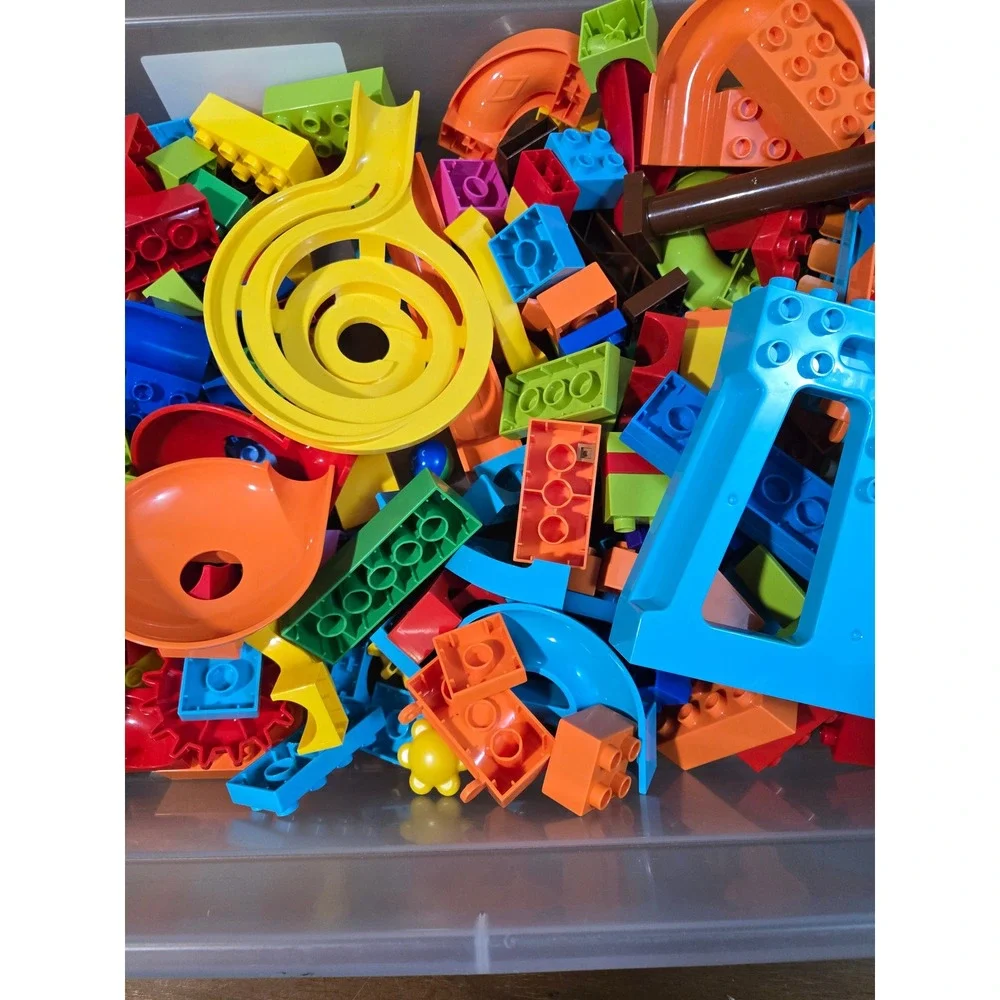 7lb Bulk Marble Run Building Blocks Set Slides Funnels Tubes Large Blocks Lot